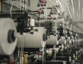 Garment factory sewing machines